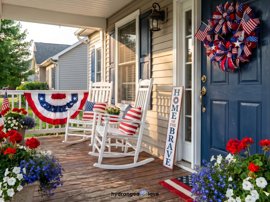 10 Patriotic 4th of July Front Porch Ideas - Hydrangea Love